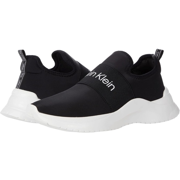 Calvin Klein Shoes - Calvin Klein Uzza Black Slip-On Sneakers 6.5